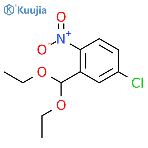 BENZENE, 4-CHLORO-2-(DIETHOXYMETHYL)-1-NITRO- structure