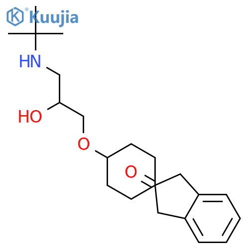 Spiro[cyclohexane-1,2'-[2H]inden]-3'(1'H)-one,7'-[3-[(1,1-dimethylethyl)amino]-2-hydroxypropoxy]- structure