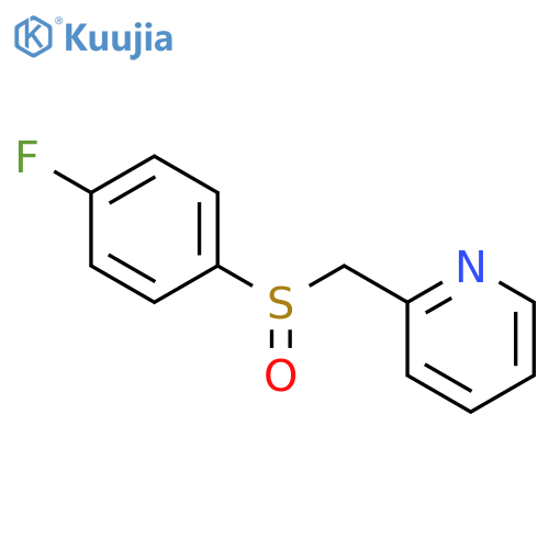 Pyridine, 2-[[(4-fluorophenyl)sulfinyl]methyl]- structure