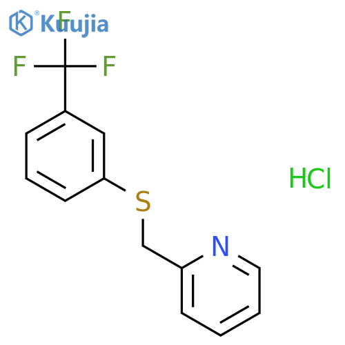 Pyridine, 2-[[[3-(trifluoromethyl)phenyl]thio]methyl]-, hydrochloride structure