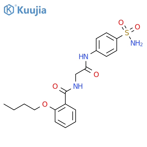 2-butoxy-N-{2-oxo-2-[(4-sulfamoylphenyl)amino]ethyl}benzamide structure