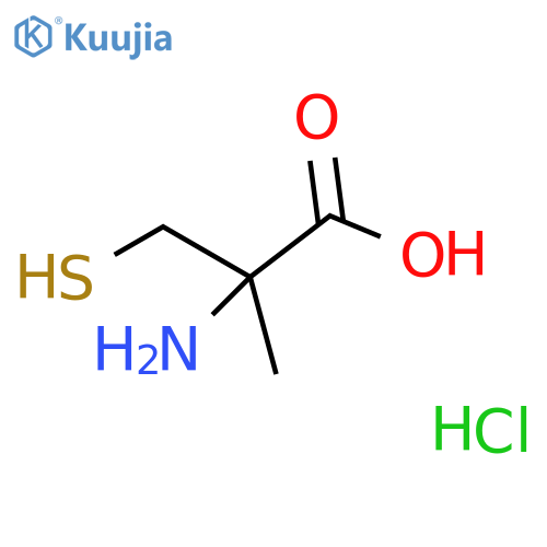 2-amino-2-methyl-3-sulfanylpropanoic acid hydrochloride structure