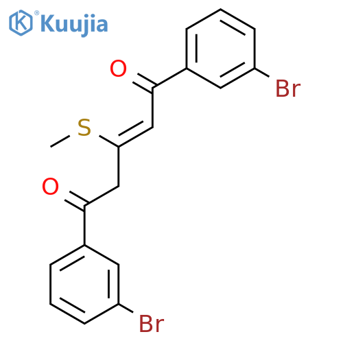 2-Pentene-1,5-dione, 1,5-bis(3-bromophenyl)-3-(methylthio)- structure