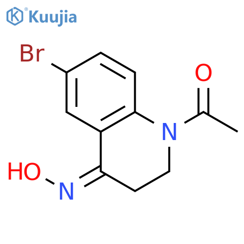 4(1H)-Quinolinone, 1-acetyl-6-bromo-2,3-dihydro-, oxime structure