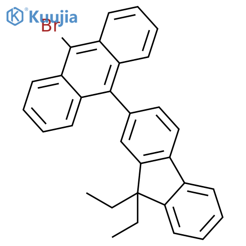 Anthracene, 9-bromo-10-(9,9-diethyl-9H-fluoren-2-yl)- structure