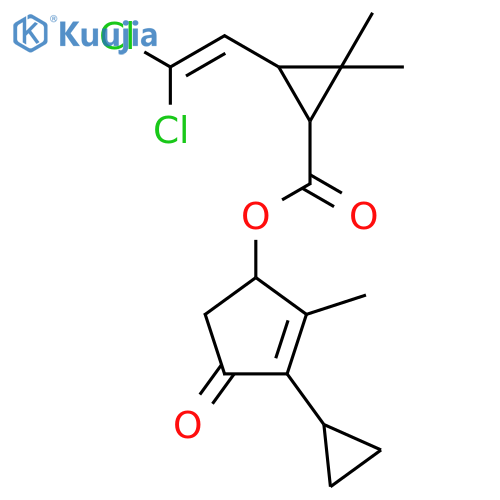 3-cyclopropyl-2-methyl-4-oxocyclopent-2-en-1-yl 3-(2,2-dichloroethenyl)-2,2-dimethylcyclopropanecarboxylate structure