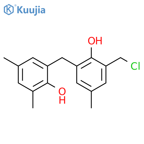 Phenol, 2-(chloromethyl)-6-[(2-hydroxy-3,5-dimethylphenyl)methyl]-4-methyl- structure