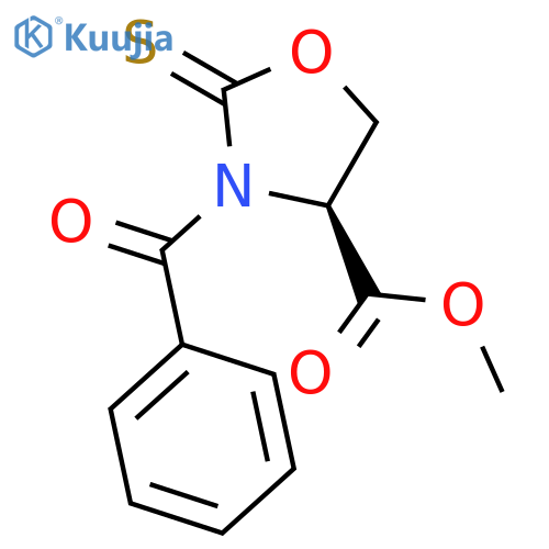 4-OXAZOLIDINECARBOXYLIC ACID, 3-BENZOYL-2-THIOXO-, METHYL ESTER, (4S)- structure