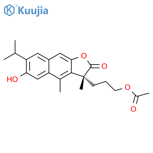 Naphtho[2,3-b]furan-2(3H)-one, 3-[3-(acetyloxy)propyl]-6-hydroxy-3,4-dimethyl-7-(1-methylethyl)-, (R)- (9CI) structure
