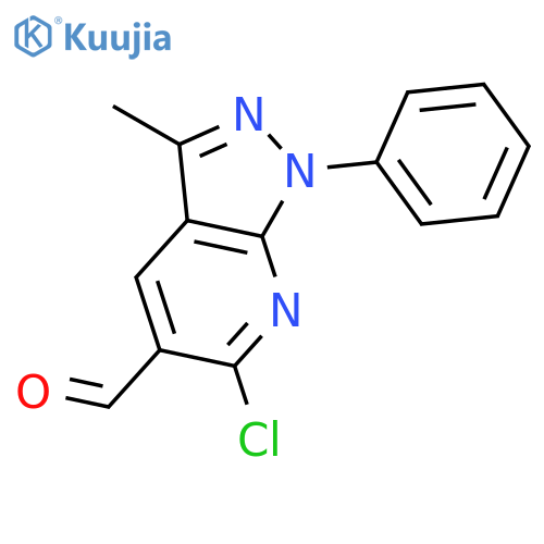 6-Chloro-3-Methyl-1-Phenyl-1h-Pyrazolo3,4-BPyridine-5-Carbaldehyde structure