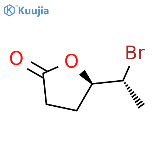 2(3H)-Furanone, 5-[(1R)-1-bromoethyl]dihydro-, (5R)-rel- structure