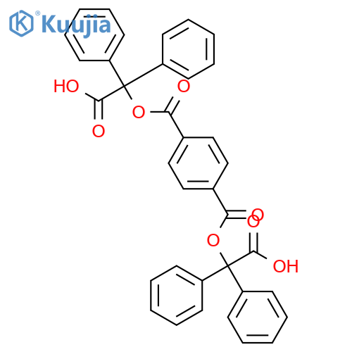 1,4-Benzenedicarboxylic acid, bis(carboxydiphenylmethyl) ester structure