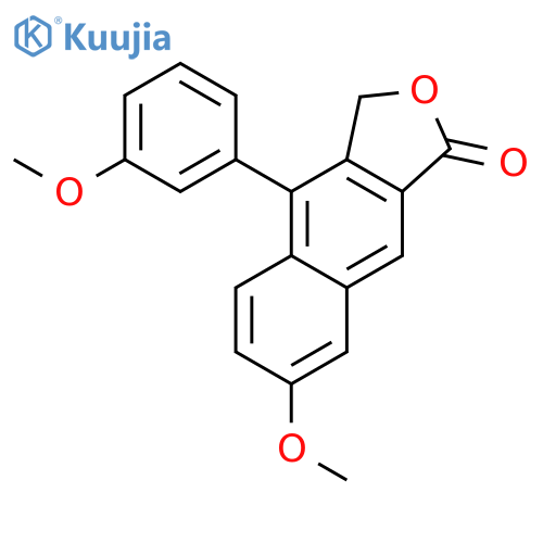 Naphtho[2,3-c]furan-1(3H)-one, 7-methoxy-4-(3-methoxyphenyl)- structure