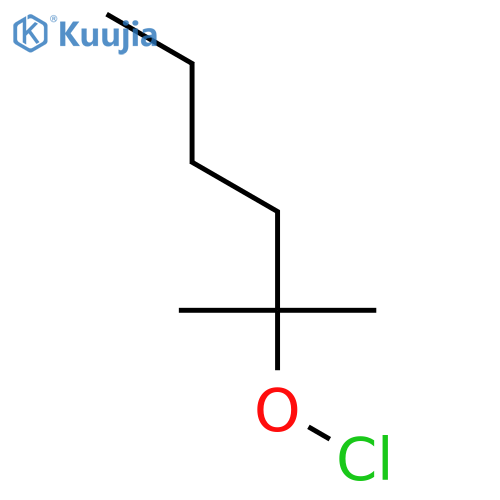 Hypochlorous acid, 1,1-dimethylpentyl ester structure