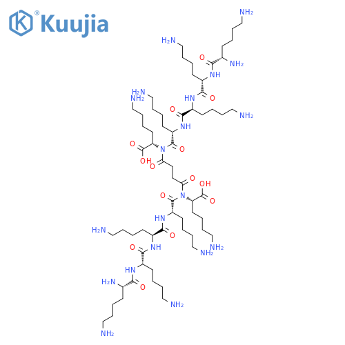 L-Lysine, N2,N2'-(1,4-dioxo-1,4-butanediyl)bis[L-lysyl-L-lysyl-L-lysyl-L-lysyl- structure