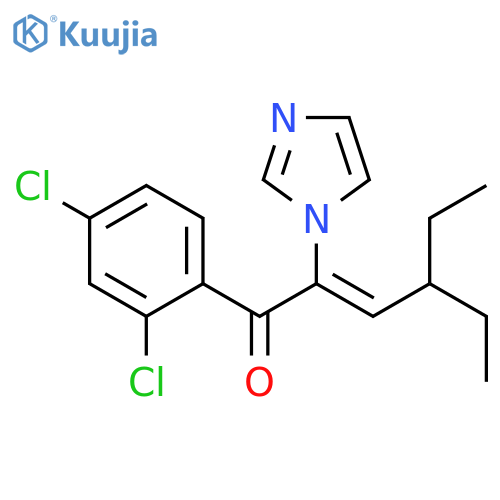 2-Hexen-1-one,1-(2,4-dichlorophenyl)-4-ethyl-2-(1H-imidazol-1-yl)- structure