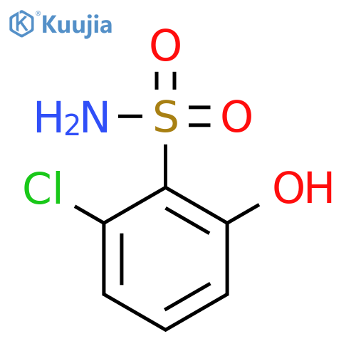 2-chloro-6-hydroxybenzene-1-sulfonamide structure