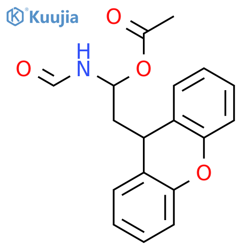 Formamide, N-[1-(acetyloxy)-2-(9H-xanthen-9-yl)ethyl]- structure