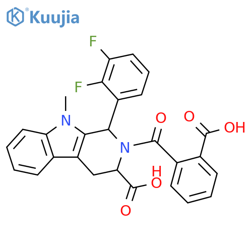 1H-Pyrido[3,4-b]indole-3-carboxylic acid,2-(2-carboxybenzoyl)-1-(2,3-difluorophenyl)-2,3,4,9-tetrahydro-9-methyl- structure