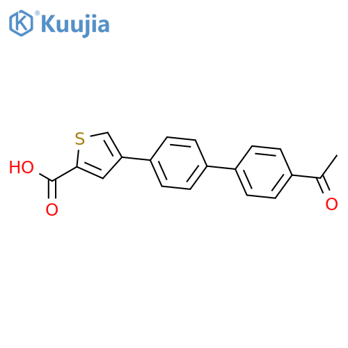 2-Thiophenecarboxylic acid, 4-(4'-acetyl[1,1'-biphenyl]-4-yl)- structure
