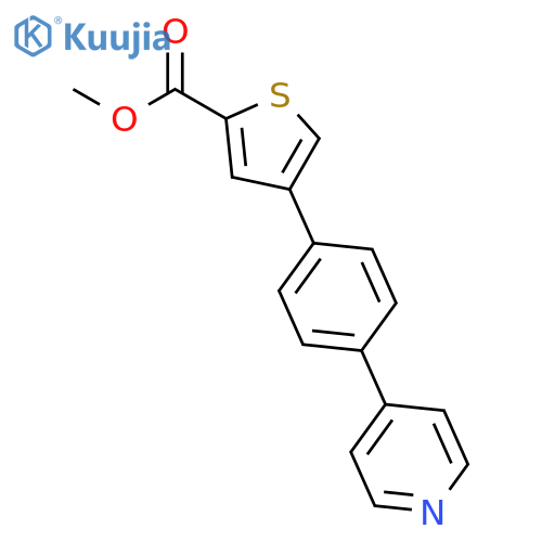 2-Thiophenecarboxylic acid, 4-[4-(4-pyridinyl)phenyl]-, methyl ester structure