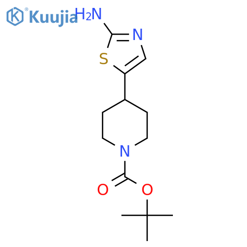 tert-Butyl 4-(2-amino-1,3-thiazol-5-yl)piperidine-1-carboxylate structure