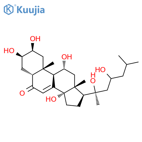 Cholest-7-en-6-one, 2,3,11,14,20,23-hexahydroxy-, (2b,3b,5b,11a)- structure