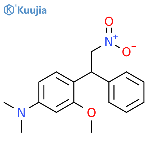 Benzenamine, 3-methoxy-N,N-dimethyl-4-(2-nitro-1-phenylethyl)- structure