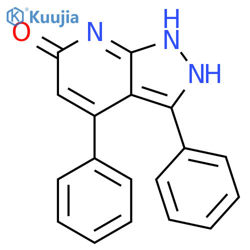 6H-Pyrazolo[3,4-b]pyridin-6-one, 1,2-dihydro-3,4-diphenyl- structure