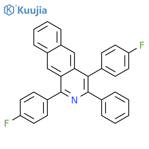 Benz[g]isoquinoline, 1,4-bis(4-fluorophenyl)-3-phenyl- structure