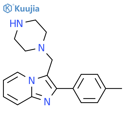 2-(4-Methylphenyl)-3-(piperazin-1-ylmethyl)imidazo[1,2-a]pyridine structure