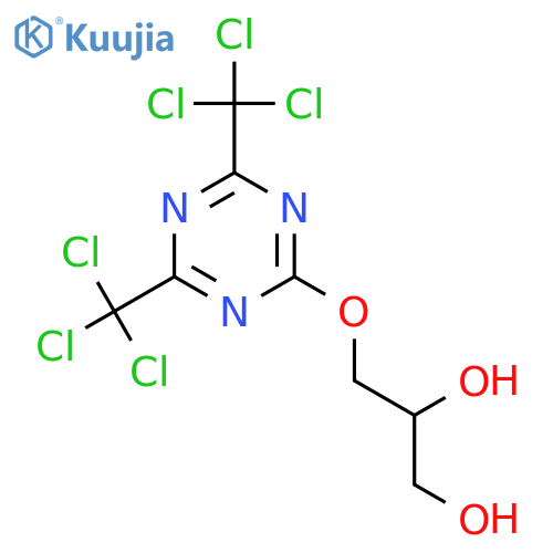 1,2-Propanediol, 3-[[4,6-bis(trichloromethyl)-1,3,5-triazin-2-yl]oxy]- structure
