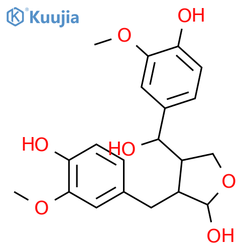 3-Furanmethanol, tetrahydro-5-hydroxy-alpha-(4-hydroxy-3-methoxyphenyl )-4-((4-hydroxy-3-methoxyphenyl)methyl)- structure