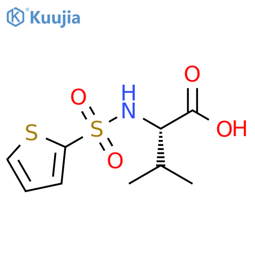 (2S)-3-methyl-2-(thiophene-2-sulfonamido)butanoic acid structure