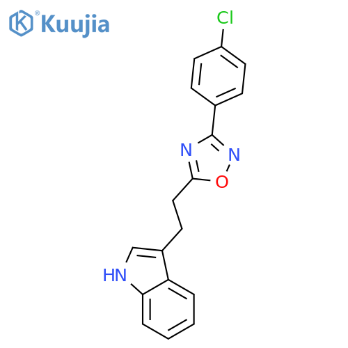 1H-Indole, 3-[2-[3-(4-chlorophenyl)-1,2,4-oxadiazol-5-yl]ethyl]- structure
