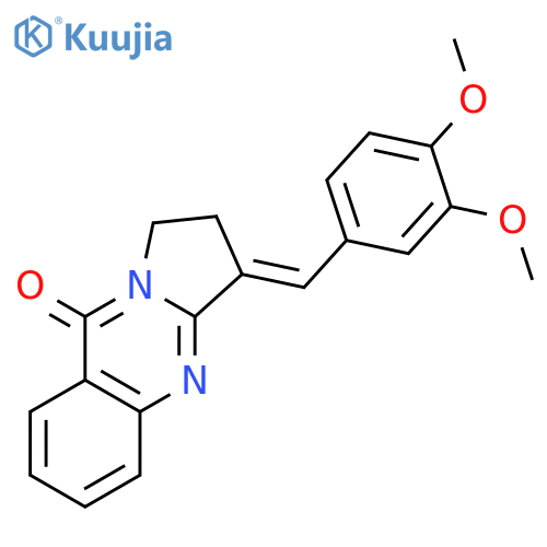 (3E)-3-[(3,4-dimethoxyphenyl)methylidene]-2,3-dihydropyrrolo[2,1-b]quinazolin-9(1H)-one structure