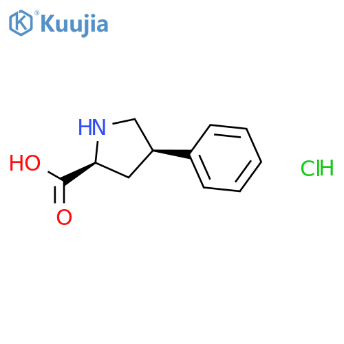 (2S,4R)-4-phenylpyrrolidine-2-carboxylic acid hydrochloride structure