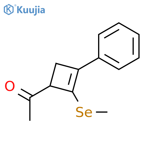 Ethanone, 1-[2-(methylseleno)-3-phenyl-2-cyclobuten-1-yl]- structure