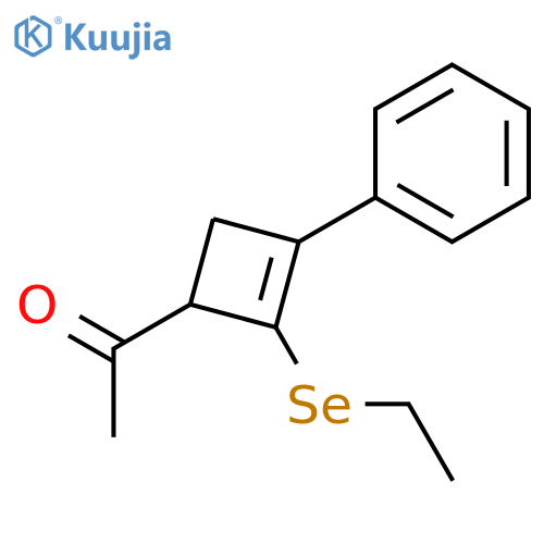 Ethanone, 1-[2-(ethylseleno)-3-phenyl-2-cyclobuten-1-yl]- structure