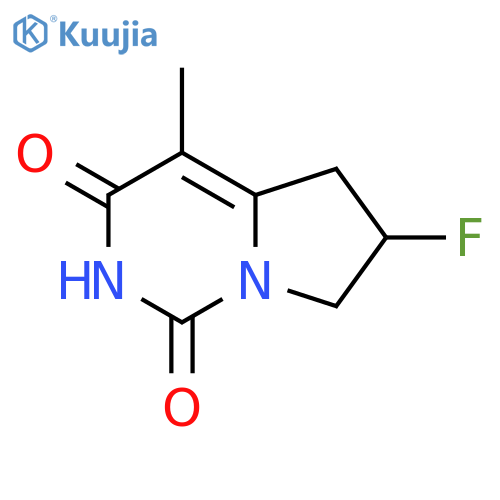 Pyrrolo[1,2-c]pyrimidine-1,3(2H,5H)-dione, 6-fluoro-6,7-dihydro-4-methyl- structure