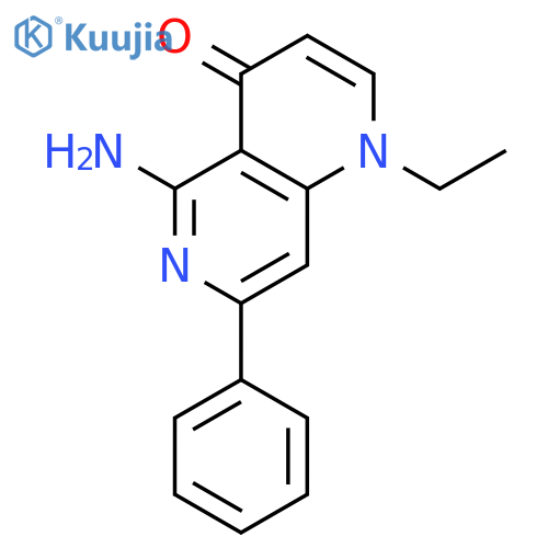 1,6-Naphthyridin-4(1H)-one, 5-amino-1-ethyl-7-phenyl- structure