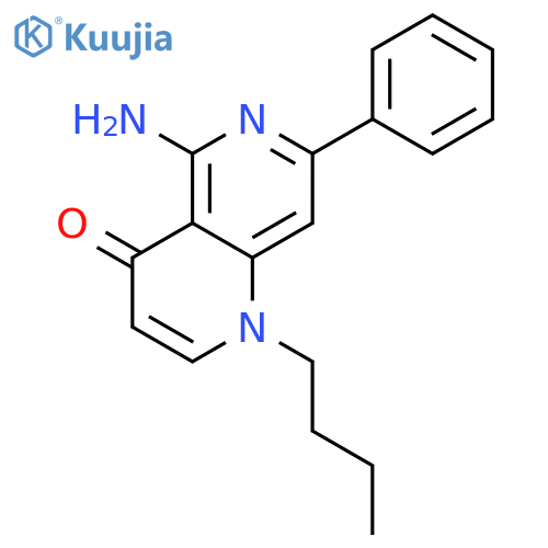 1,6-Naphthyridin-4(1H)-one, 5-amino-1-butyl-7-phenyl- structure