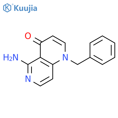 1,6-Naphthyridin-4(1H)-one, 5-amino-1-(phenylmethyl)- structure