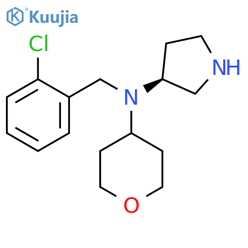 3-Pyrrolidinamine, N-[(2-chlorophenyl)methyl]-N-(tetrahydro-2H-pyran-4-yl)-, (3S)- structure