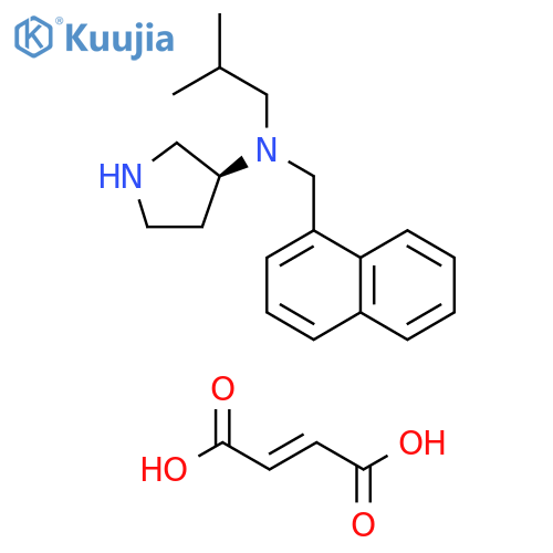 3-Pyrrolidinamine, N-(2-methylpropyl)-N-(1-naphthalenylmethyl)-, (3S)-, (2E)-2-butenedioate (9CI) structure