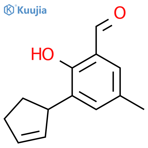 Benzaldehyde,3-(2-cyclopenten-1-yl)-2-hydroxy-5-methyl- structure