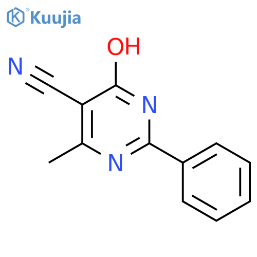 4-Hydroxy-6-methyl-2-phenylpyrimidine-5-carbonitrile structure