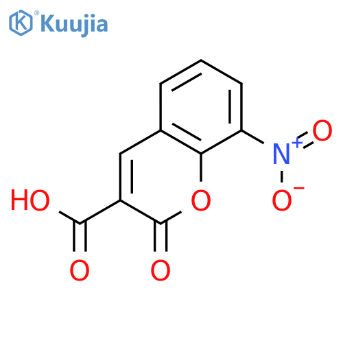 2H-1-Benzopyran-3-carboxylicacid, 8-nitro-2-oxo- structure