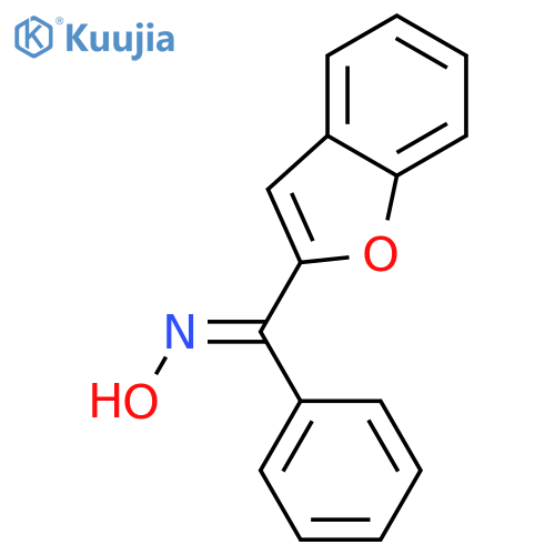 (E)-1-benzofuran-2-yl(phenyl)methanone oxime structure
