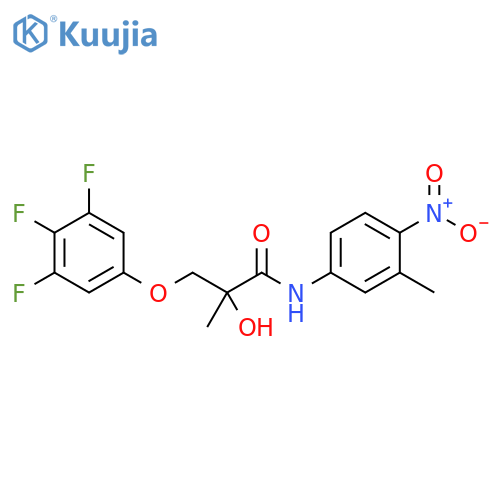 Propanamide, 2-hydroxy-2-methyl-N-(3-methyl-4-nitrophenyl)-3-(3,4,5-trifluorophenoxy)- structure